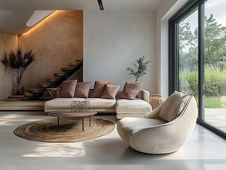 Ściana z mikrocementu w jasnym wnętrzu prezentuje dekoracyjne wykończenie o mineralnym charakterze, kt&oacute;re często wybierają osoby szukające alternatywy dla farby i płytek.