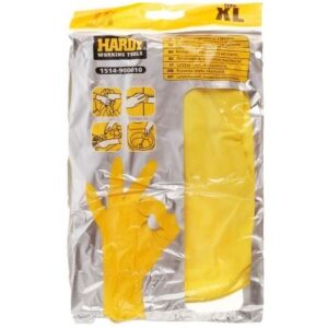 Rękawice XL- ż&oacute;łte lateksowe flokowane