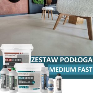 ADORARE Zestaw mikrocementu na posadzkę 10m2 - Medium FAST